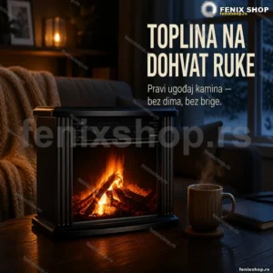 Grejalica kamin sa LED efektom plamena 1000 W