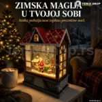 LED dekorativna kućica Deda Mraz sa efektom padajućeg snega