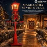 Ulična prazničnа lampa 190 cm – Deda Mraz u crvenoj svetiljci