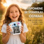 Dečiji termalni foto aparat sa štampačem — Jednorog plavi