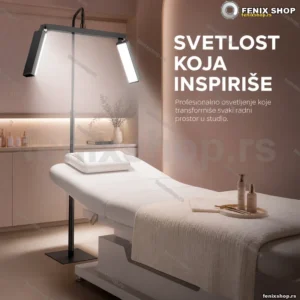Podna LED lampa polumesec HD-M9X za salon — 32 inca, daljinski