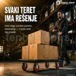 Kolica za transport teškog tereta — platforma i sklopiva ručka, 300 kg