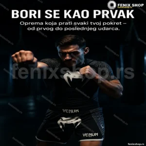 Set za borilačke sportove — Venum majica i šorc, crno-sivi