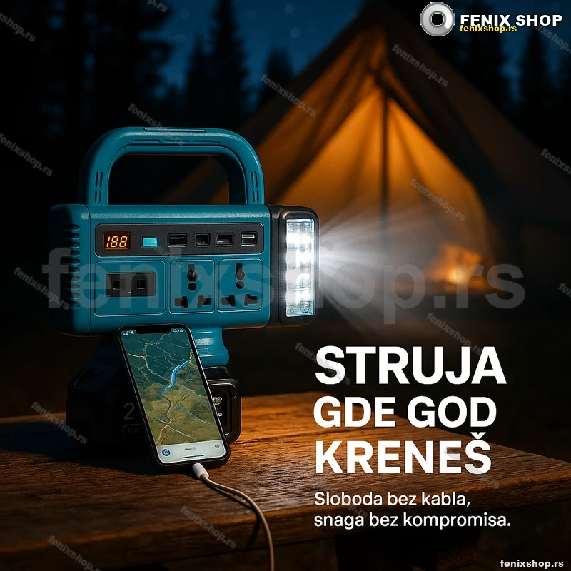 Pretvarač napona 200W za aku bateriju 21V — struja 220V AC Pretvarač napona 200W za aku bateriju 21V — struja 220V AC