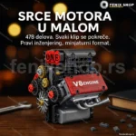 Konstruktor sa pokretnim klipovima — V8 motor od 478 mikro-kockica