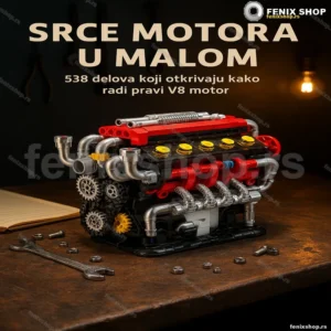Konstruktor V8 motora — 538 delova sa USB pogonom