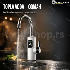 Električna slavina RY-022 za kuhinju bez bojlera, belo telo