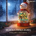 Sneško muzička kutija za dom — 220 kockica sa noćnim svetlom