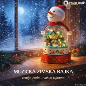 Sneško muzička kutija za dom — 220 kockica sa noćnim svetlom