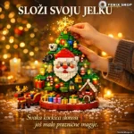 Set kockica za sklapanje jelke FC6004 — Deda Mraz i sanke sa svetlom
