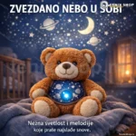 Medonjica sa projektorom zvezdica i melodijama, 38 cm