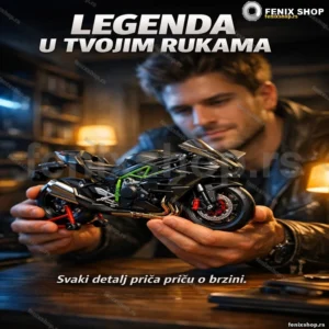 Kolekcionarska maketa Kawasaki H2R 1:6 — metal, svetlo i zvuk