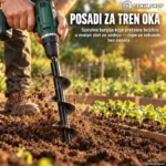 Burgija za zemlju za bušilicu — spiralna burgija za sadnju biljaka i lukovica