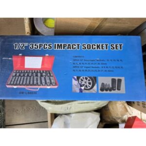 Set udarnih gedora 1/2" — 35 delova u metalnoj kutiji