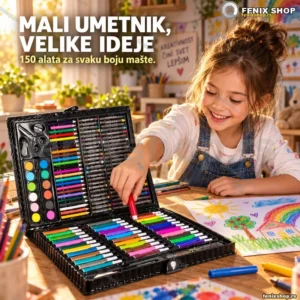 Komplet flomastera i bojica od 150 delova