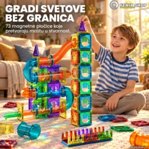 Magnetne kocke 73 delova 3D magnetne plocice