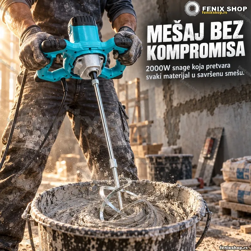 Mesalica-mikser 2000w, za mesanje farbe, kreca, fasade Mesalica-mikser 2000w, za mesanje farbe, kreca, fasade