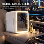 Mini frižider 4L sa ogledalom i led svetlom 220v i 12v