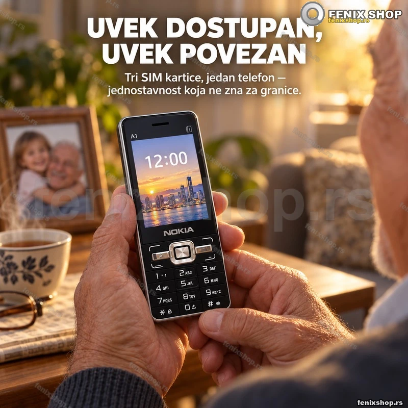 Mobilni telefon Nokia A1 sa 3 sim kartice Srpski meni Mobilni telefon Nokia A1 sa 3 sim kartice Srpski meni