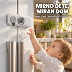 Sigurnosna Brava za Frižider i Ormariće za Decu – 3M Lepak, Set 2 kom