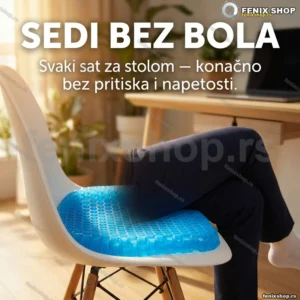 Silikonski jastuk za pravilno i udobno sedenje