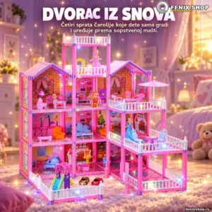 Velika vila za lutke sa 257 delova-dvorac iz snova za beskrajnu zabavu!