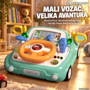 Volan simulator vožnje za decu sa zvukom i svetlom