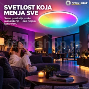 Wise pametna led plafonjera 24W, RGBCW